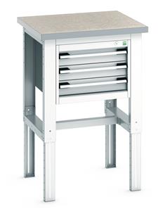 Static Workstands Bott 3 Drawer Adjustable Lino Workstand 750x750x740-1140mm H